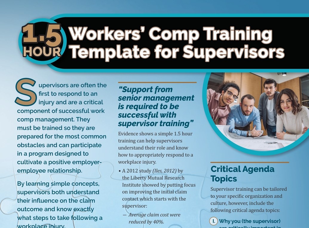 Supervisor Training Template for Injury Response