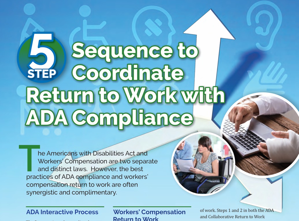 Five-step Sequence to Coordinate RTW with ADA Compliance