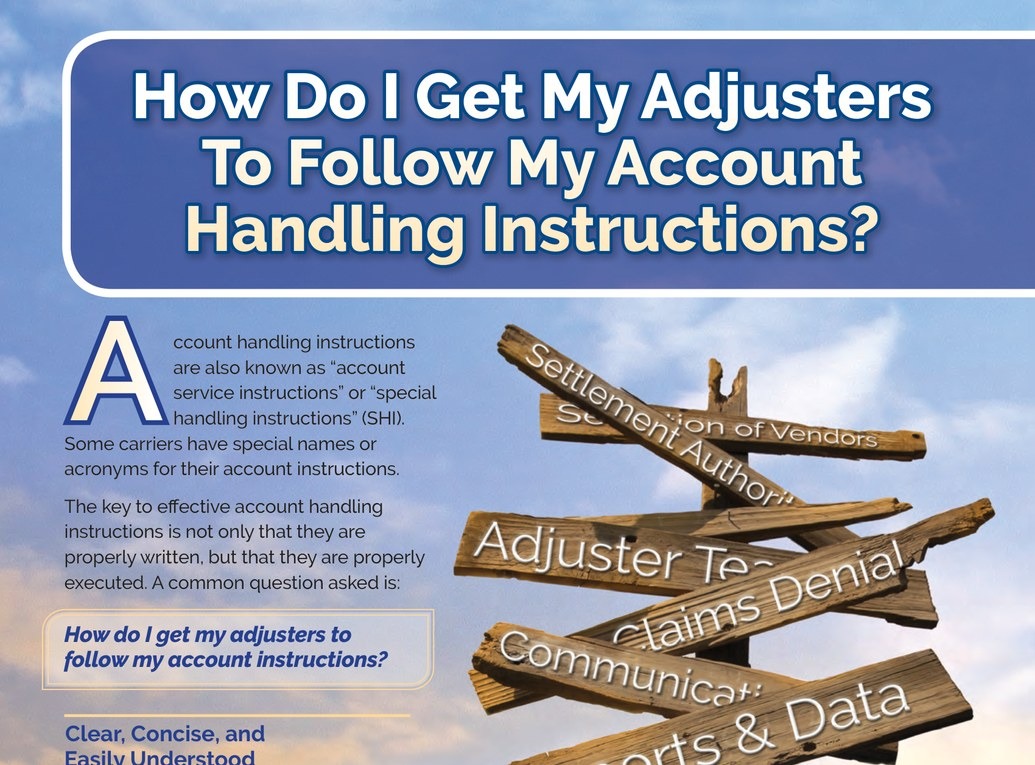 How to Get Adjusters to Follow Your Account Handling Instructions