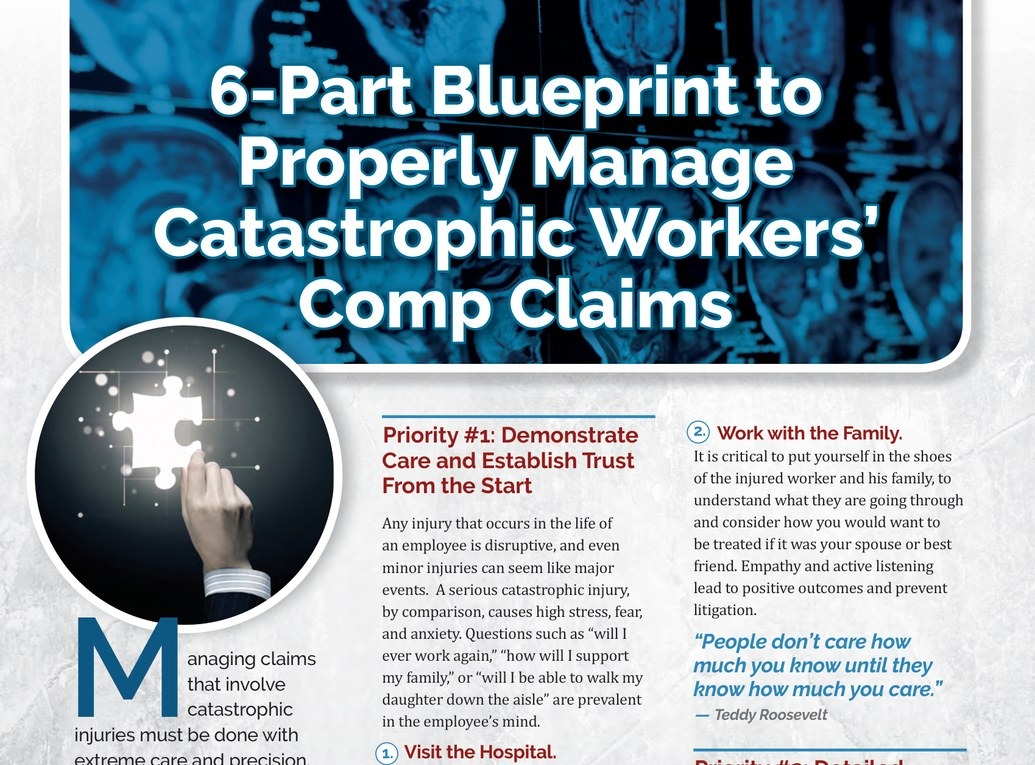 6-Part Blueprint to Manage Catastrophic Workers' Comp Claims